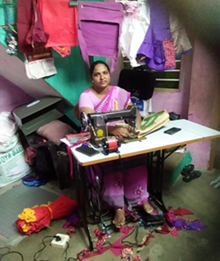 Bhagavathi with Sewing Machine